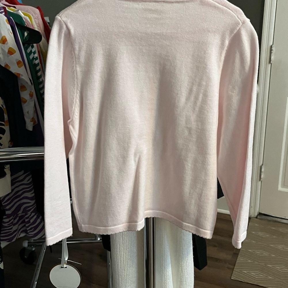 Petit Ami girls pale pink button up sweater.  NWT. - Picture 2 of 3